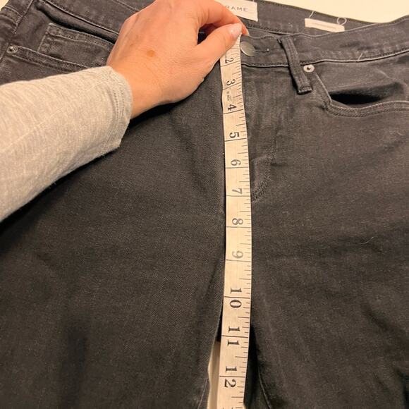 Frame Men’s L’Homme Skinny Jeans in Noir Slits Size 31 - Picture 11 of 12